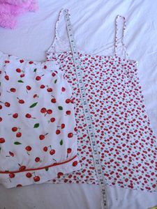 Cherry Print Pajama Set