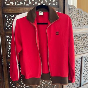 Like New Zara Red Track Bomber Jacket
