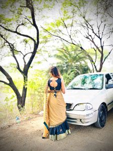 lehanga choli black and brown combination