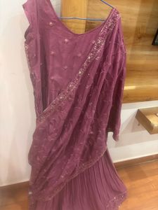 Embellished Anarkali Gown with Hand Worked Embelli