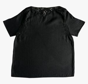 Black linen top