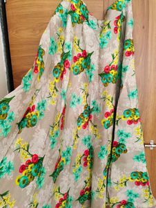 Flowy Floral Print Ethnic Skirt
