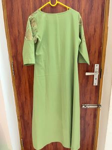 Green &amp; Gold Maxi Dress