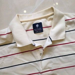 Netplay Men's Striped Polo T-Shirt