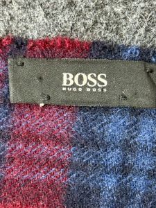 BOSS Plaid Wool Scarf
