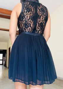 Sexy Lace Pleated  Mini Dress