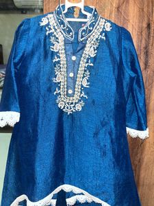 Adorable Girls' Embroidered Kurti