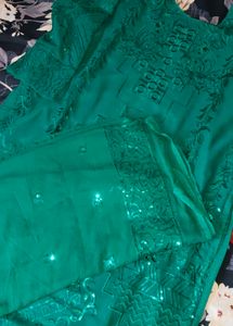 Emerald Green Embroidered Kurta