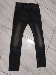 Men's Black Washed Jeans