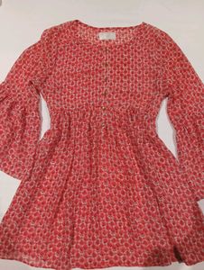 Pink Floral Mini Dress / Top