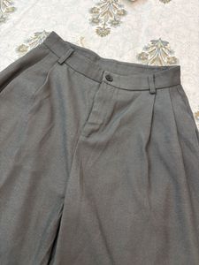 Savana Grey Wide-Leg Trousers
