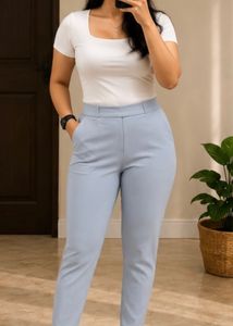 stylish Blue Skinny Fit Trousers
