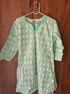 Elegant Embroidered Light Green Kurti