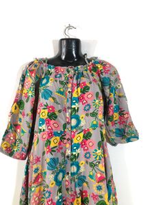 Grey Printed Dress(Women’s)