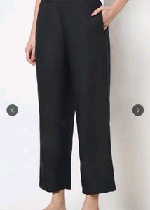 Black Wide Leg Casual Pants