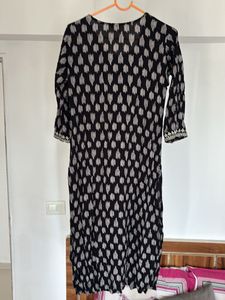 Stylish Black Printed Kurta