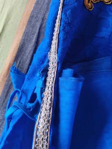 Beautiful Blue Kurta Set with Gold Embroidery