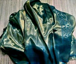 Bridal Sea Green tissue  saree