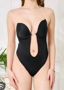 Black Low-Cut Bodysuit Shapewear