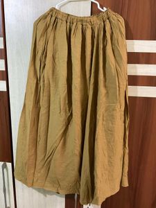 Flowy Mustard Ethnic Skirt