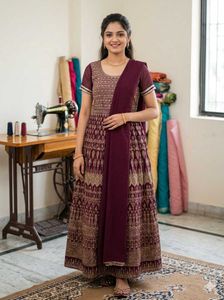 Elegant Purple 💜 Embroidered Gown Only 1time used