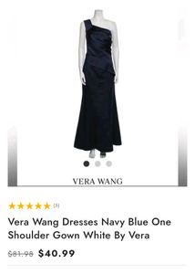 Elegant Navy One-Shoulder Gown