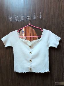 White crop top