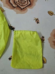 Neon Yellow Hooded Windbreaker Jacket with pant