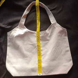 Simple Beige Canvas Tote Bag