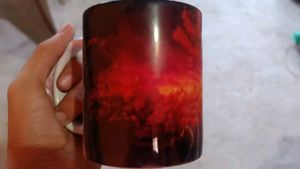 Red Landscape Mug