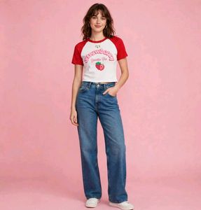 Cute Strawberry Graphic T-Shirt