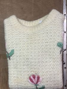Floral Embroidered Knit Sweater