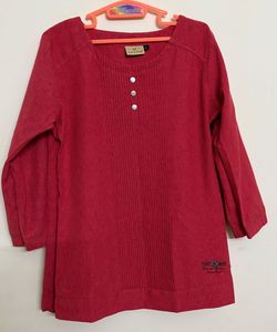 LA FILLE Red Top for Women | Size L