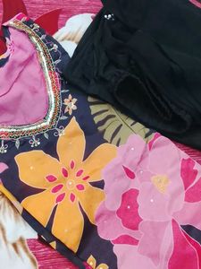 Vibrant Floral Kurta Set with Dupatta