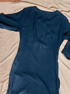 Embroidered Teal Kurta