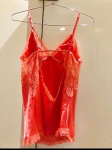 Coral Lace Trim Camisole