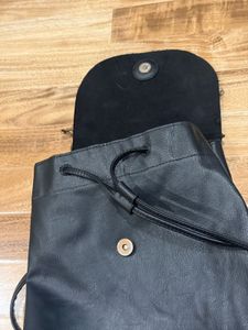 Stylish Black Faux Leather Backpack