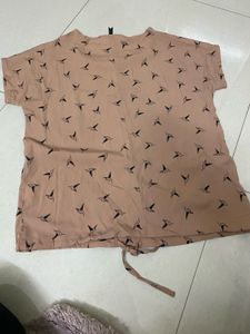 Cute Bird Print Top