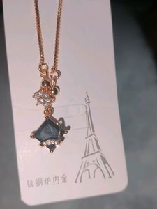Black Pendant With Chain