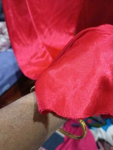Red Lace Trim Nightgown
