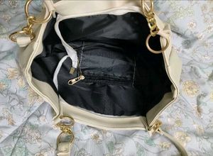 Cute Cream Heart Tote Bag
