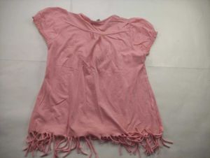 Pink Fringed Top