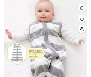 Striped Sleeveless Zip-Up Sleep Sack
