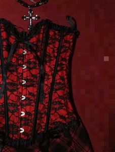 🧛‍♀️Victorian Goth/Gothic Red and Black corset