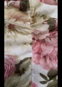 Floral Ruched Mesh Coverup Tube Dress