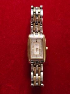 Fossil Two-Tone Rectangle Watch
