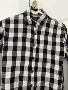 Classic Black &amp; White Plaid Shirt