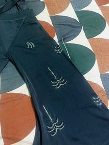 ..Elegant dark grey Abaya with Embellishments