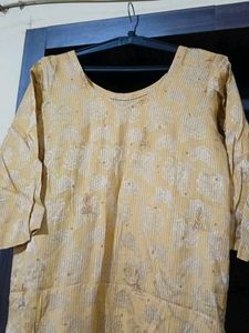Yellow Embroidered Kurta Set with Dupatta