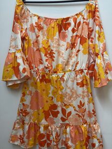 Floral Off-Shoulder Mini Dress